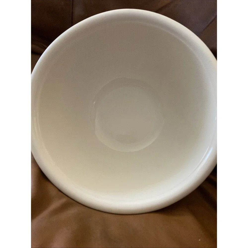 Vintage Italian CARM HandPainted Large 10.75” Serving bowl Black w/peach Green